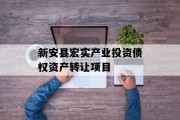 新安县宏实产业投资债权资产转让项目