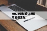 HNJZ债权转让项目政府债定融