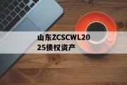 山东ZCSCWL2025债权资产
