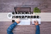 山东ZCSCWL2025债权资产政府债定融