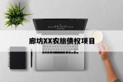 廊坊XX农旅债权项目