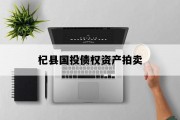 杞县国投债权资产拍卖