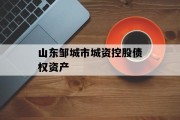 山东邹城市城资控股债权资产