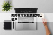 南阳鸭河发投债权转让资产