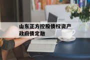 山东正方控股债权资产政府债定融
