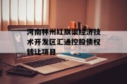 河南林州红旗渠经济技术开发区汇通控股债权转让项目