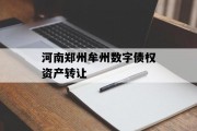 河南郑州牟州数字债权资产转让