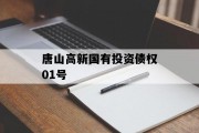 唐山高新国有投资债权01号