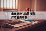 山东SDWL旅债权资产政府债定融