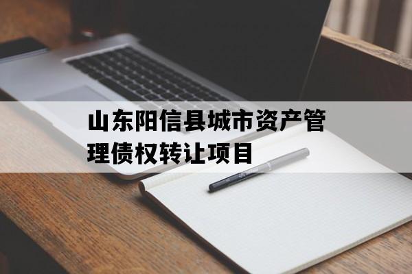 山东阳信县城市资产管理债权转让项目